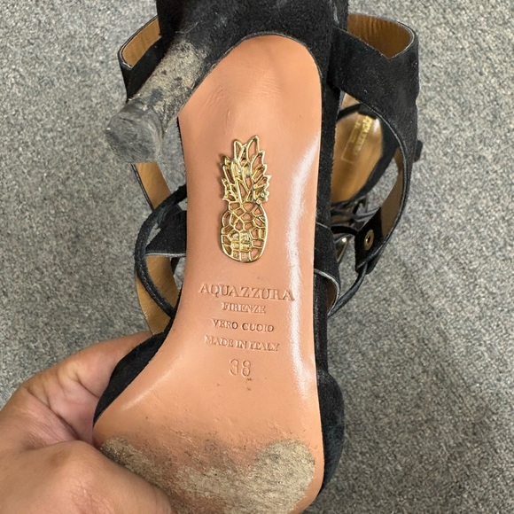 Aquazzura Black Strappy Heels - Picture 5 of 8